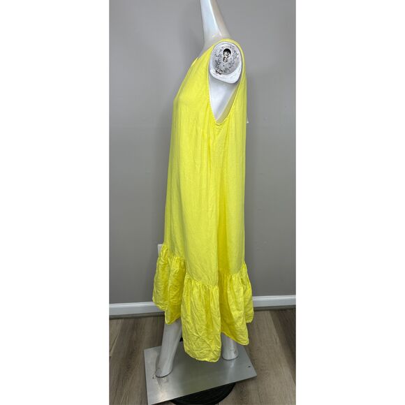 120% Lino Resort Linen Single-Tiered Swing Dress Size 46(US10) $375 - Picture 6 of 11